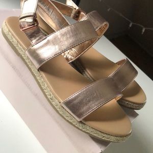 Rose Gold sandals from JustFab